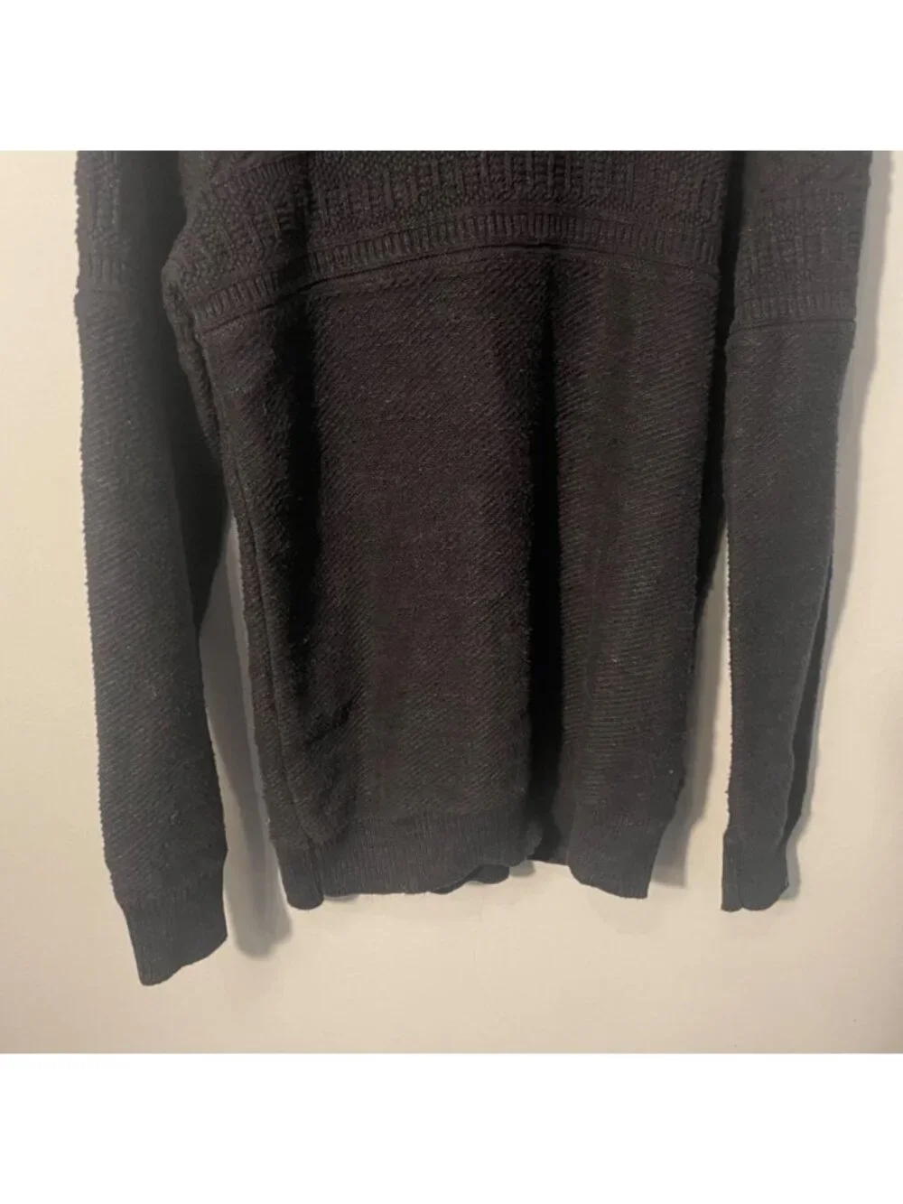 J. crew classic cable-knit sweater with patch sleeves